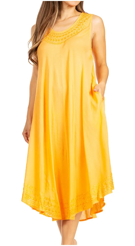 Sakkas Everyday Essentials Caftan Tank Dress / Cover Up