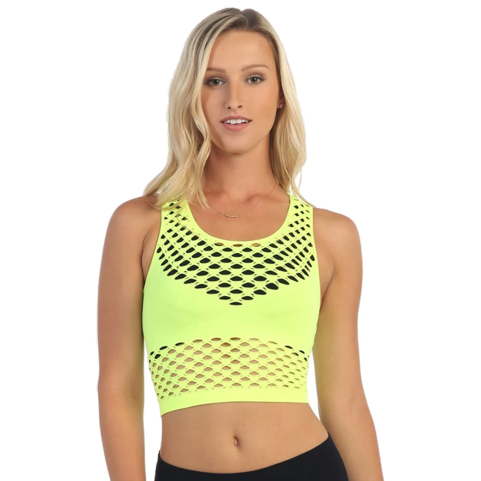 SALE - SLEEVELESS BRA COVERED CROP TANK TOP
