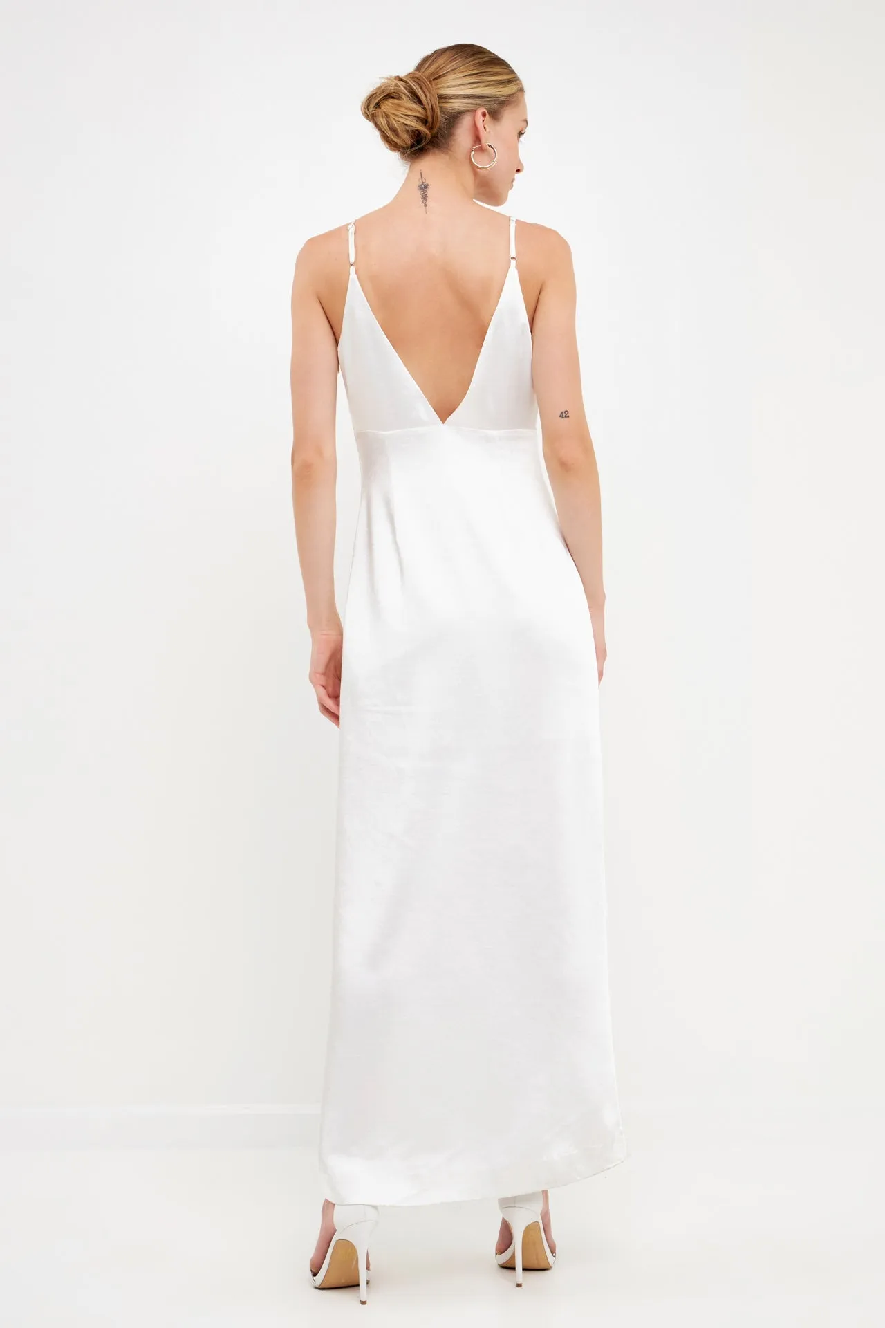 Satin Button Down Maxi