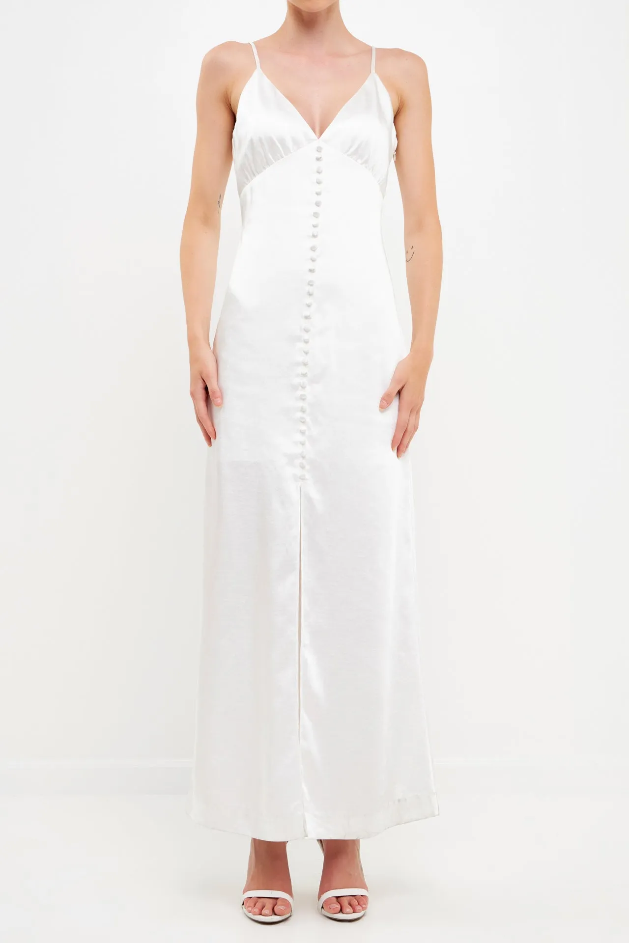 Satin Button Down Maxi