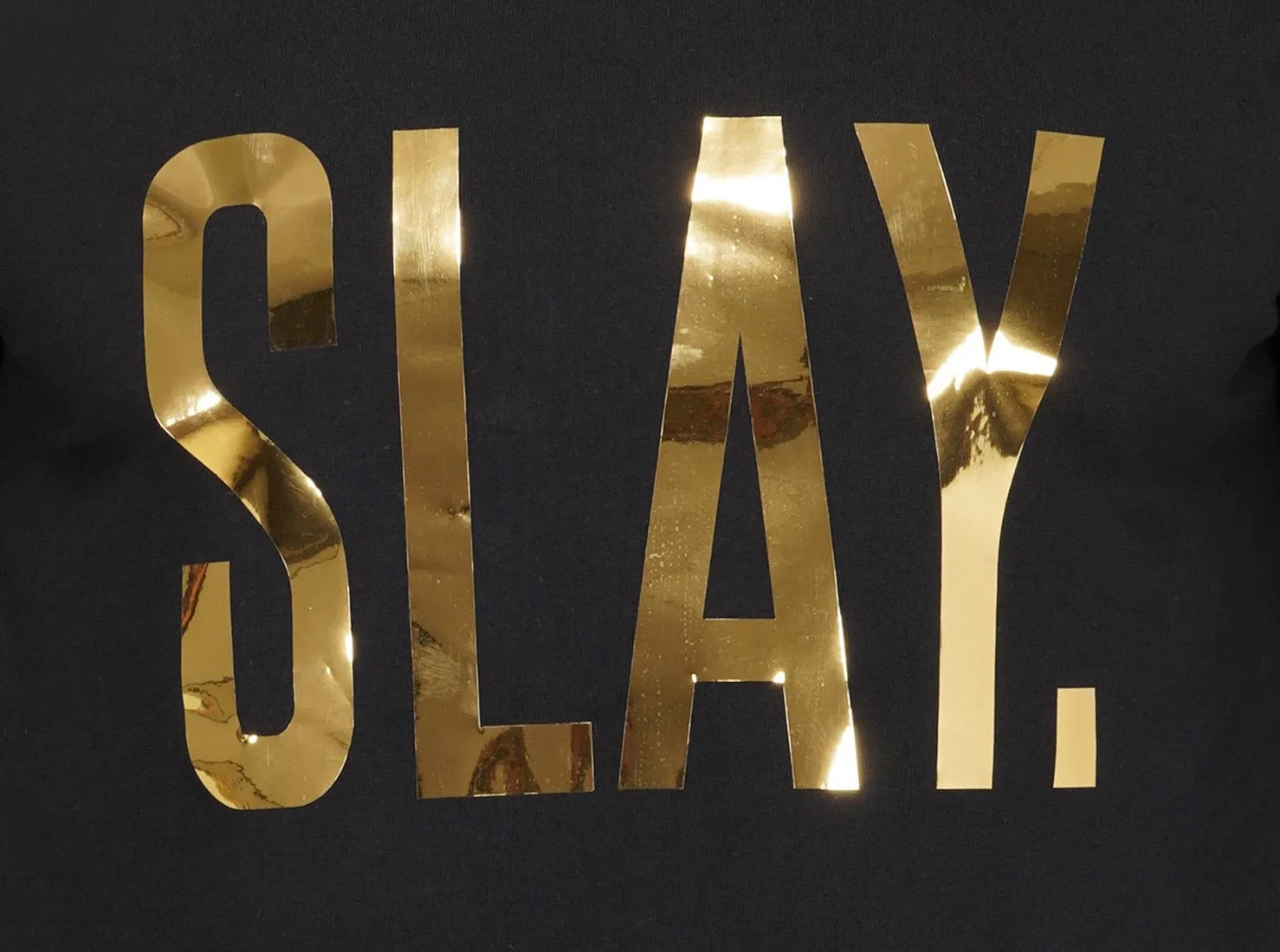 SLAY. Women's Tank Top Limited Edition Gold Foil Reflective Print