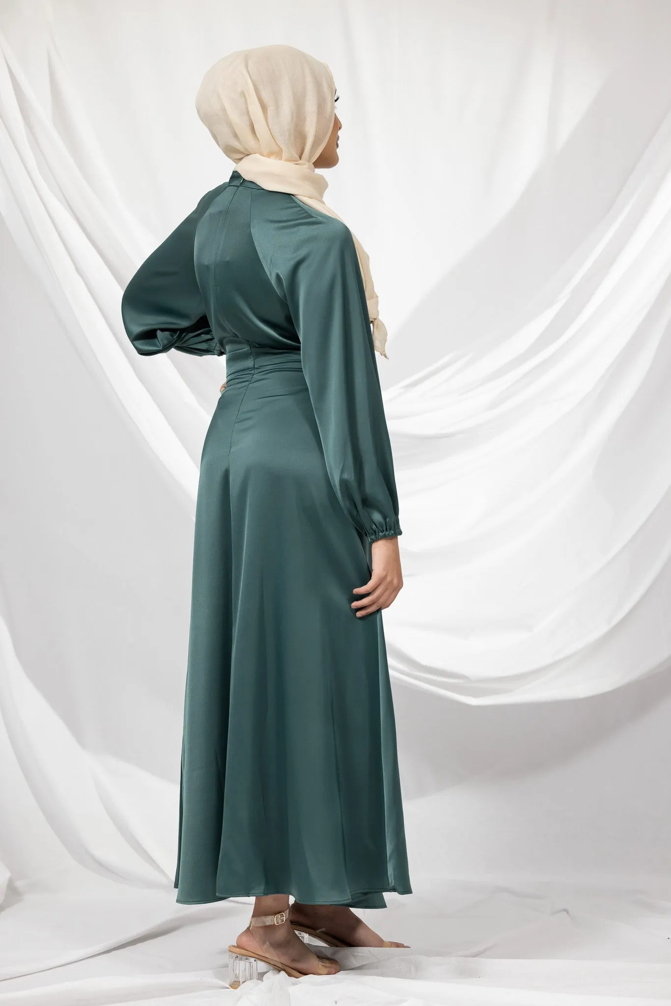 The Crescent Dimona Satin Maxi Dress