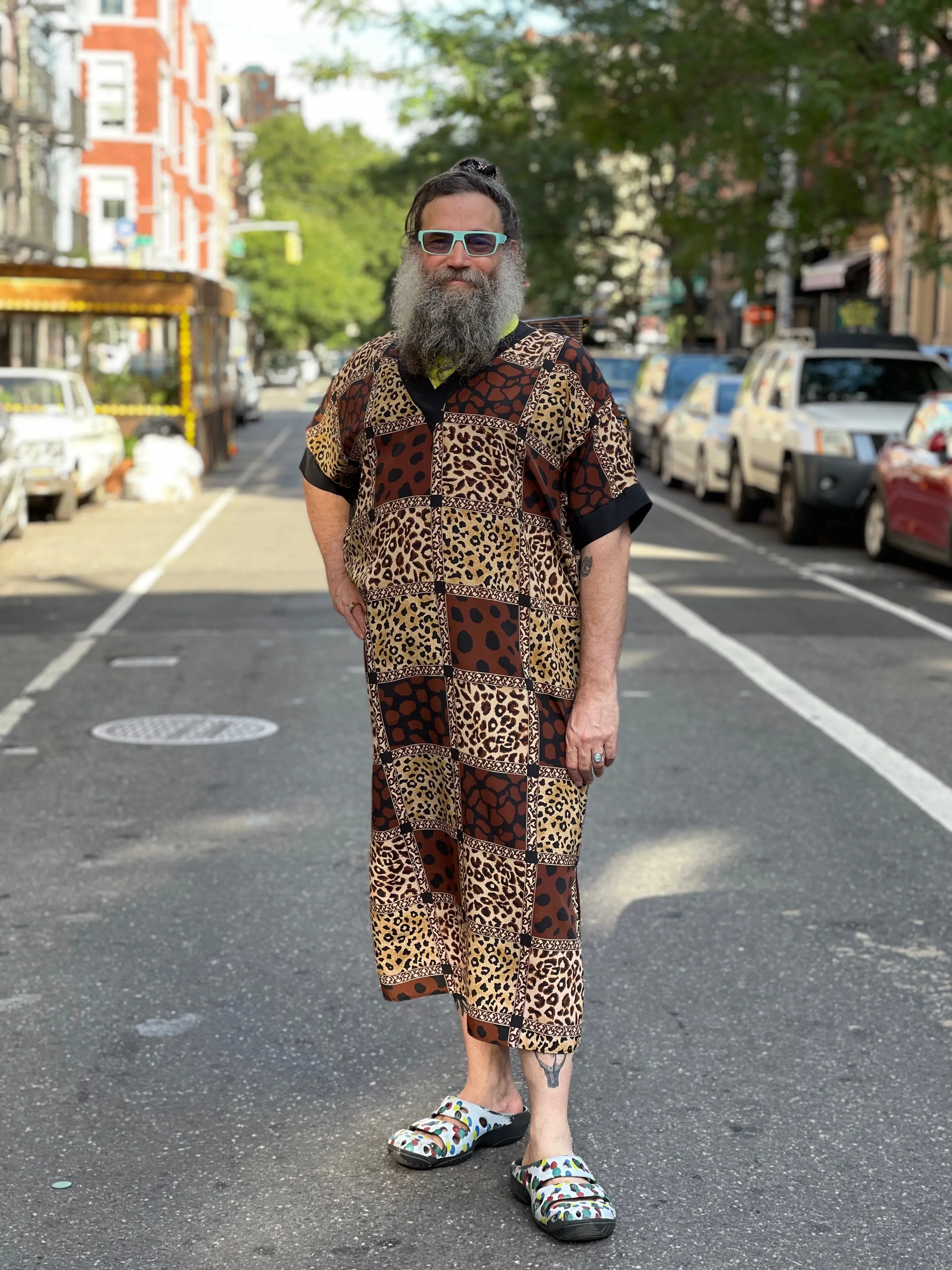 Vintage 90s Safari Print Caftan