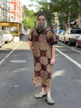 Vintage 90s Safari Print Caftan