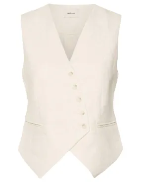 Vmflorence Sl Linen Waistcoat - Beige Vmflorence Sl Linen Waistcoat - Beige