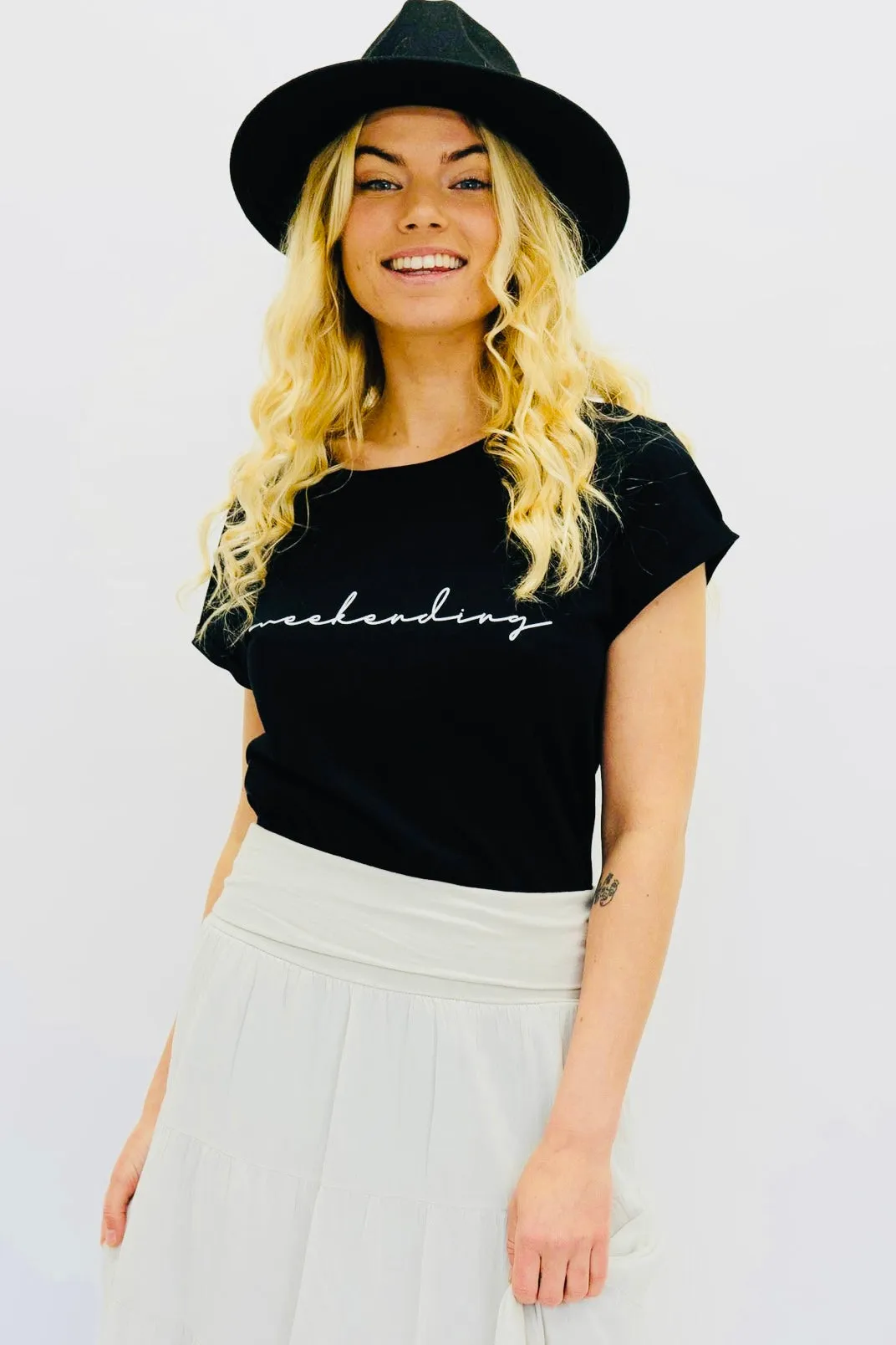 Weekending T Shirt | Black x White