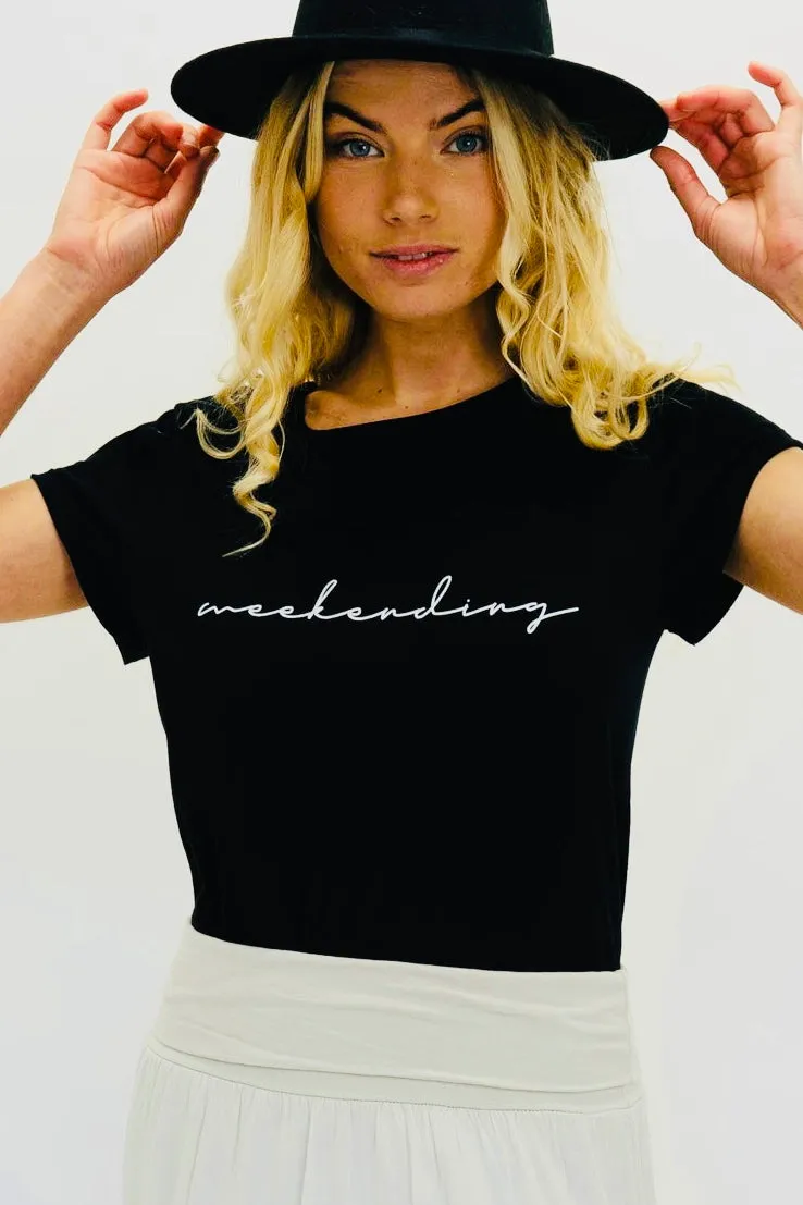 Weekending T Shirt | Black x White