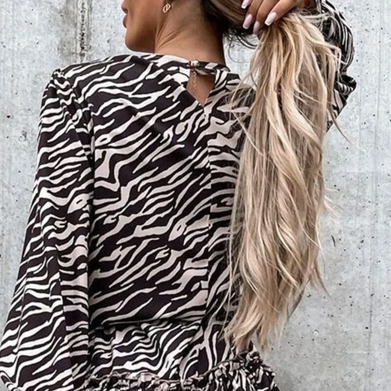 Women's Round Neck Long Sleeve Pullover Dress